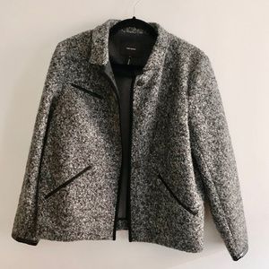Isabel Marant Wool Boucle Jacket w/ Leather Trim
